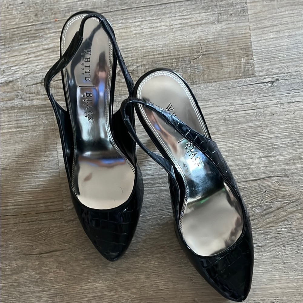 Women's Black Slingback Heels